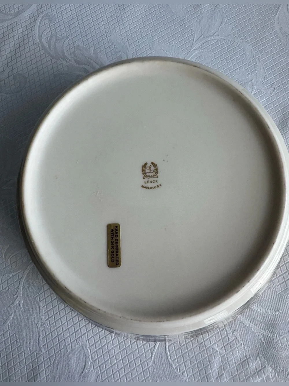 Lenox Lido 10.5” Serving Bowl – Turquoise & 24K Gold Trim